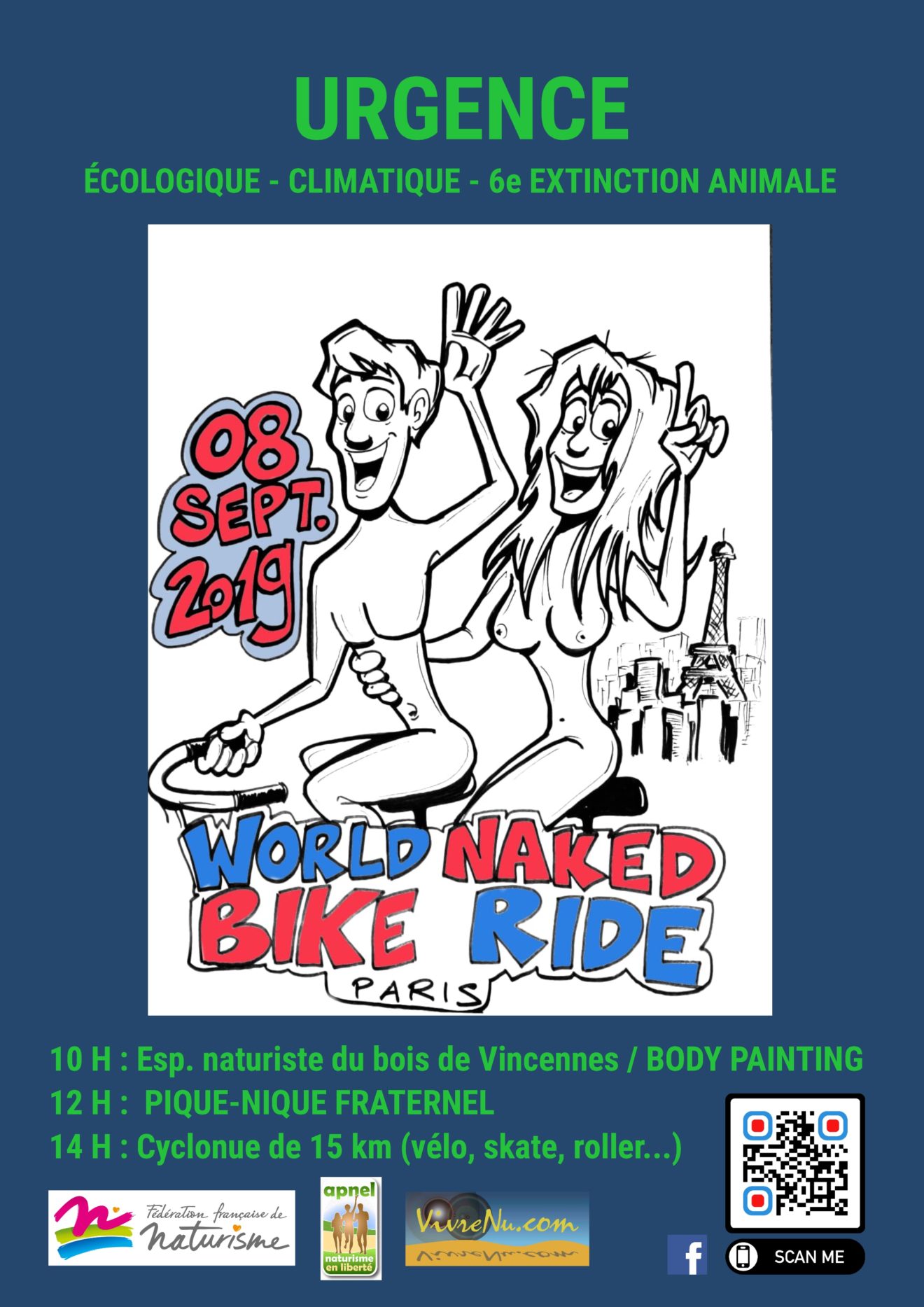 Ffn Communiqu World Naked Bike Ride Paris Air Et Soleil